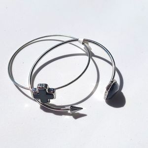 Silver tone bracelets